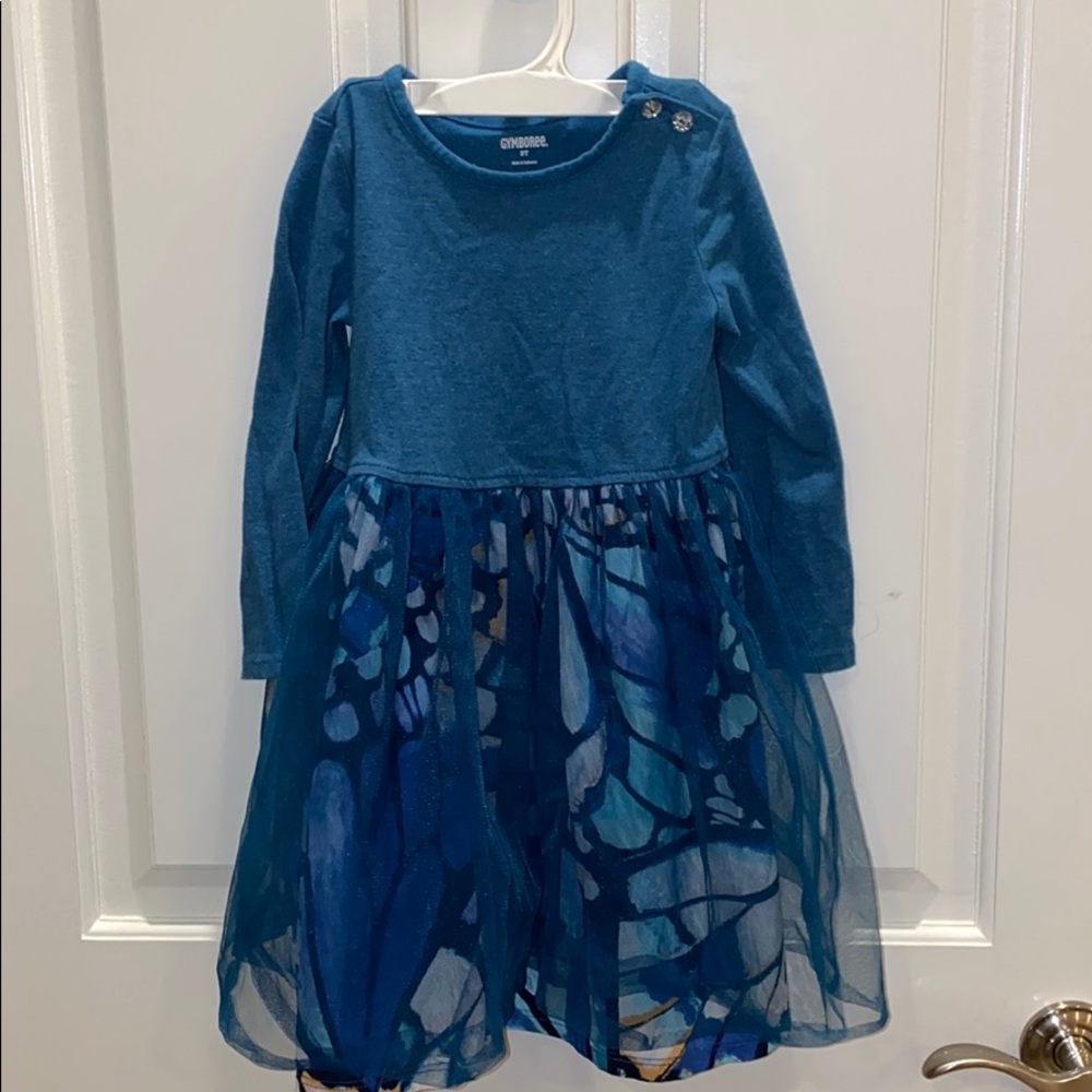 Gymboree peacock blue dress